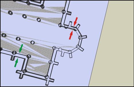 sketch about wall thickness of main house and choir
www.kirchenbau-mittelalter.de